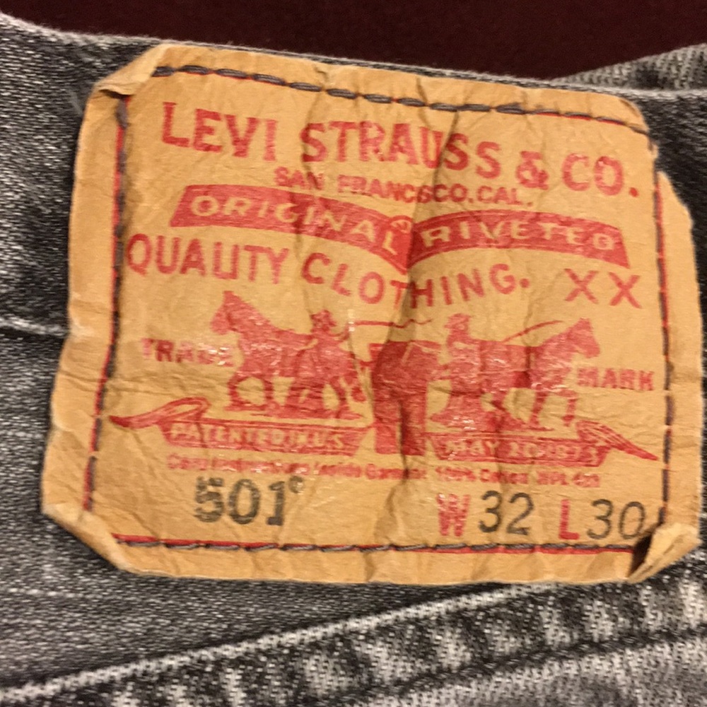 501 Levi’s Black washed Jeans. Size 32 - Picture 8 of 8